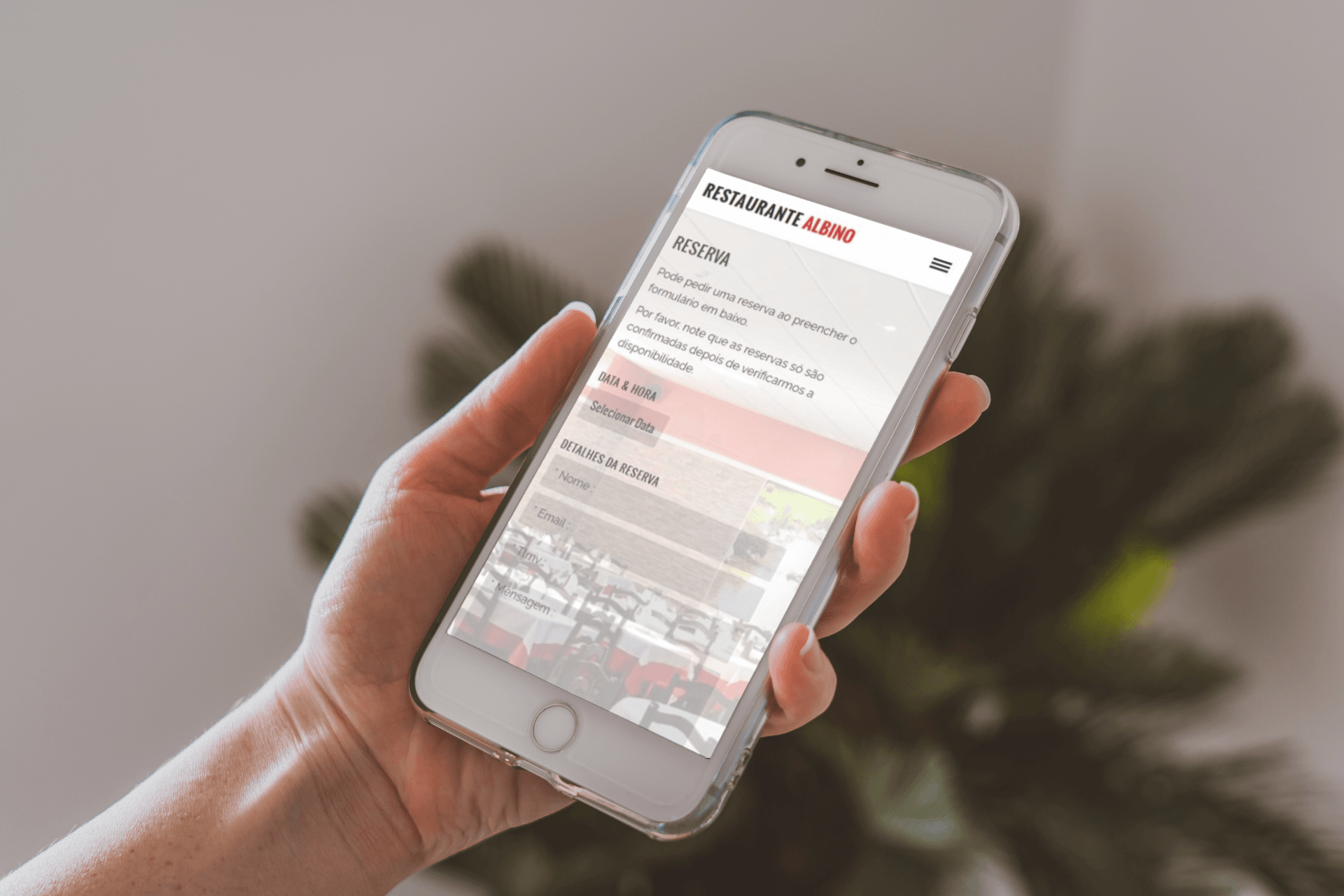 Phone Mockup Restaurante Albino
